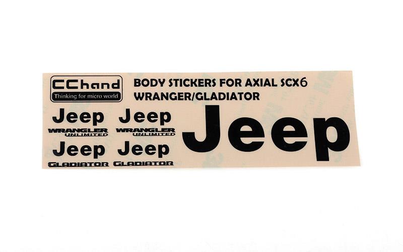 RC4WD Metal Logo Decal Sheet for Axial 1/6 SCX6 Jeep Wrangler (Black) (VVV-C1212) afbeelding