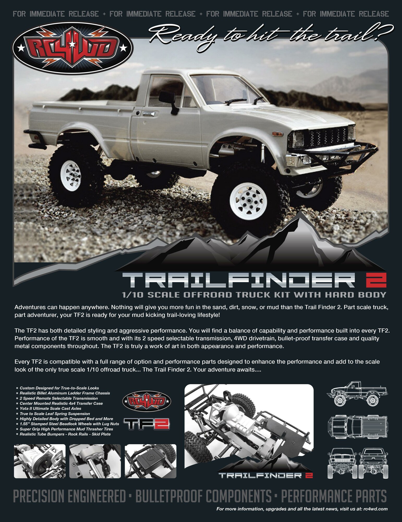 RC4WD Trail Finder 2 Truck Kit w/Mojave II Body Set (Z-K0049) afbeelding