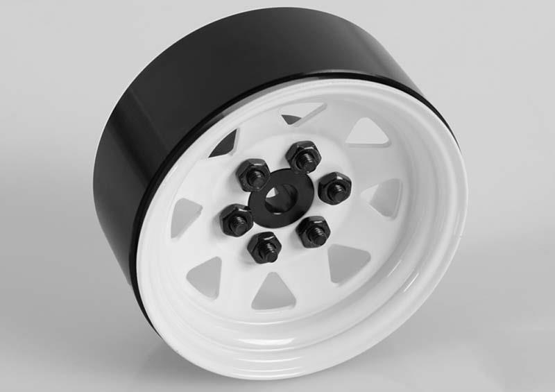 RC4WD 6 Lug Wagon 1.9 Single Steel Stamped Beadlock Wheel (White) (Z-Q0024)