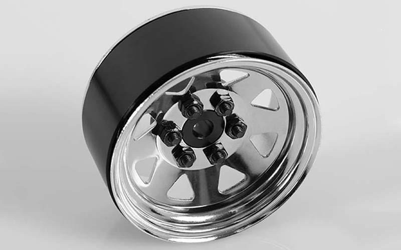 RC4WD 6 Lug Wagon 1.9 Steel Stamped Beadlock Wheels (Chrome) (Z-W0002) afbeelding
