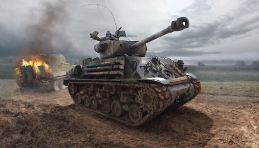 Italeri 1/35 M4A3E8 Sherman (Fury) afbeelding