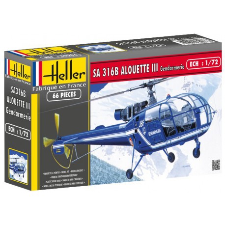 Heller 1/72 SA 316B Alouette lll Gendarmerie