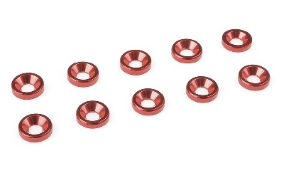 Team Corally - Aluminium sluitring - voor M3 Verzonkenkopschroeven - 10 st (C-31205) afbeelding
