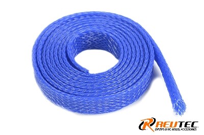 Kabel beschermhoes - Gevlochten - 10mm - Blauw - 1m afbeelding