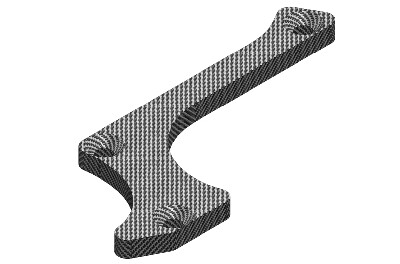 Team Corally - Suspension arm stiffener - A - Lower Front - Right - Graphite 3mm (C-00180-232)