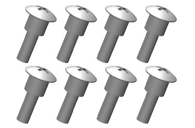 Team Corally - Shoulder Screws - Steel - 8 pcs afbeelding