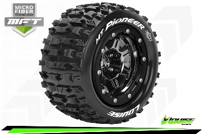 Louise MT-Pioneer MFT banden op black/chrome velgen - 1/2 offset - Traxxas Maxx afbeelding