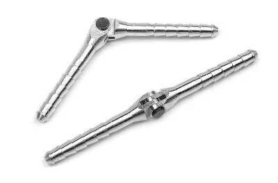 Aluminium stiftscharnier - Dia. 3x50mm - Fixed - 2 st afbeelding