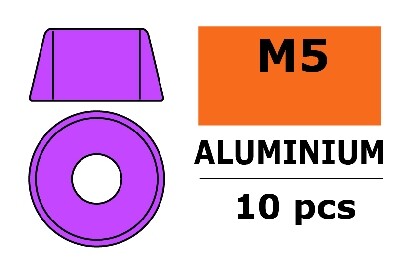 Aluminium Washer voor M5 Socket Head Screws (BD: 12mm) - paars - 10st afbeelding