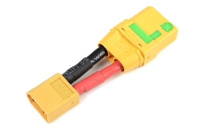 Conversie kabel XT60 Man > XT90 Anti-Spark Vrouw met silicone kabel 12AWG