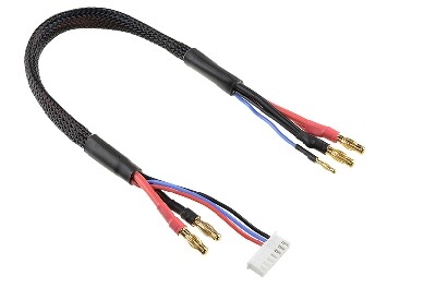 Laad/balanceer kabel 4mm Bullit Connector - Charger 6S XH Connector - 2mm Bullit Connector afbeelding