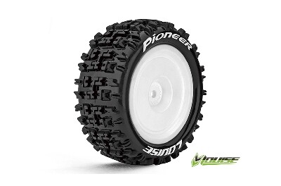 Louise E-PIONEER Banden Set - Soft - Velgen Wit - Hex 12mm - 4WD Achter afbeelding