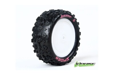 Louise E-SPIDER Banden Set - Soft - Velgen Wit - Hex 12mm - 4WD Voor