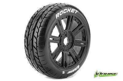 Louise B-Rocket banden op zwarte spaak velgen voor 1/8 buggy afbeelding