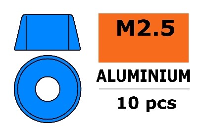 Aluminium Washer voor M2.5 Socket Head Screws (BD: 6mm) - Blauw - 10st afbeelding
