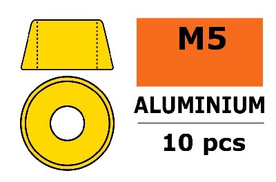 Aluminium Washer voor M5 Socket Head Screws (BD: 12mm) - goud - 10st afbeelding