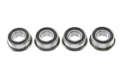 Kogellager Chrome, Rubber dichting, 5X10X4 Flanged - MF105-2RS, (4 st) afbeelding