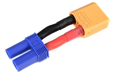 Conversie kabel XT90 man > EC5 vrouw met silicone kabel 14AWG