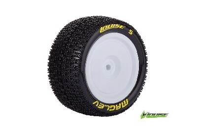 Louise E-MAGLEV Banden Set - Super Soft - Velgen Wit - Hex 12mm - 4WD Achter afbeelding