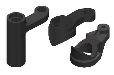 Team Corally - Steering Bellcrank - Parts A-B-C - Composite - 1 set
