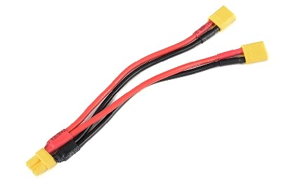 Y-kabel parallel XT30, silicone kabel 14AWG - 12CM afbeelding