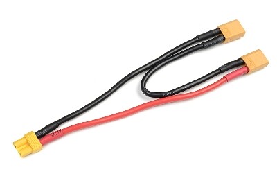 Y-kabel serial XT30, silicone kabel 14AWG - 12CM afbeelding