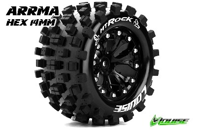 Louise MT-Rock Banden Set - 2.8" Velgen Chrome - Hex 14mm (electro 4x4: FR/RR) afbeelding