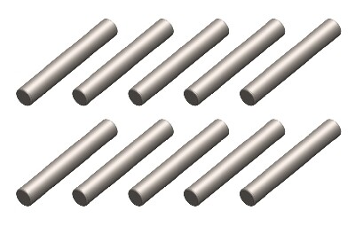 Team Corally - Pin 2.5x17mm - Steel - 10 pcs