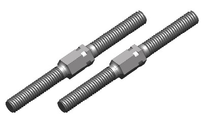 Turnbuckle - M3 - 35mm - Steel - 2 pcs (C-00180-129) afbeelding
