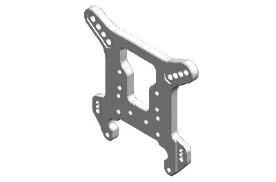 Shock Tower - 5mm - Aluminum - Rear - 1 pc (C-00180-132) afbeelding