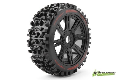 Louise B-PIONEER banden op zwarte spaak velgen voor 1/8 buggy afbeelding
