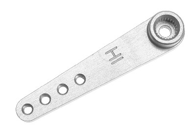 Precisie aluminium servo-arm - 7075 T-6 Alu. - Enkel 48mm - 24T Hitec - 1 st afbeelding
