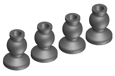 Ball Shouldered - 6.8mm - Steel - 4 pcs (C-00180-150) afbeelding