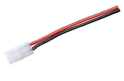 Tamiya stekker met 12cm silicone kabel 14awg, vrouw