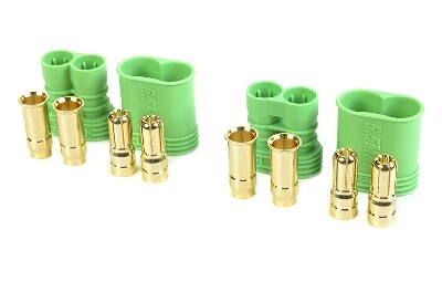 Connector CC. 6.5 - Gold Plated - Man + Vrouw - 2 paar afbeelding