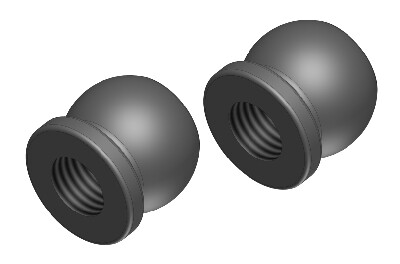 Threaded Ball - 6mm - Steel - 2 pcs (C-00180-171) afbeelding