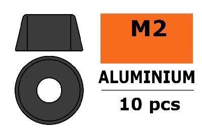 Aluminium Washer voor M2 Socket Head Screws (BD: 6mm) - Gun Metal - 10st afbeelding