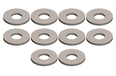 Team Corally - Shock Washer - 2.5x6x0.5mm - Steel - 10 pcs