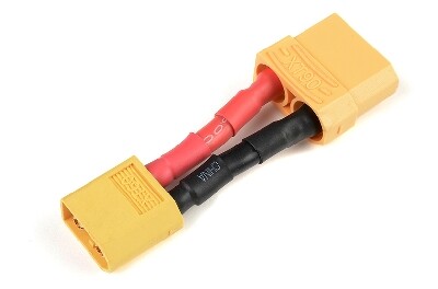 Conversie kabel XT60 Man > XT90 Vrouw met silicone kabel 12AWG