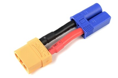 Conversie kabel EC5 Man > XT90 Vrouw met silicone kabel 10AWG
