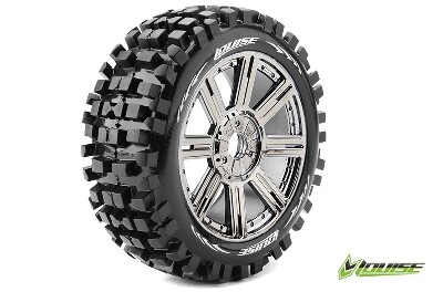 Louise B-ULLDOZE banden op chrome spaak velgen voor 1/8 buggy afbeelding