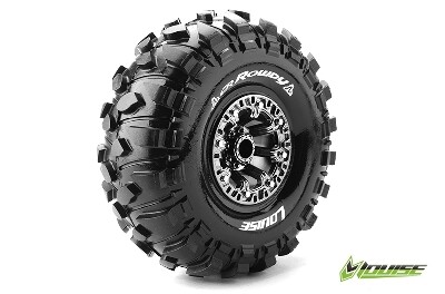Louise CR-ROWDY Banden Set - Super Soft - 2.2" Velgen Zwart/Chroom - Hex 12mm afbeelding