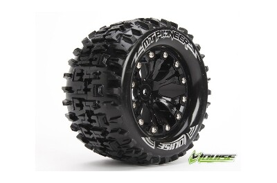 Louise MT-Pioneer Banden Set - 2.8" Velgen Zwart - Lager (nitro 2WD: FR)