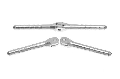 Aluminium stiftscharnier - Dia. 6x98mm - Fixatie met staaldraad - 2 st