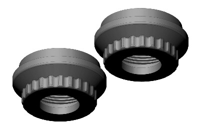 Team Corally - Shock Cap - Lower - Aluminum - 2 pcs