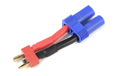 Conversie kabel Deans Man > EC5 Vrouw met silicone kabel 12AWG