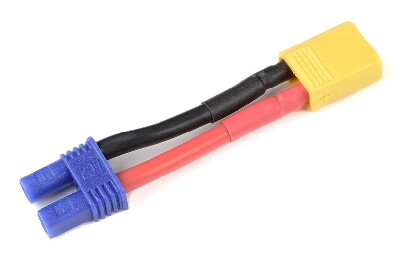 Conversie kabel EC2 Vrouw > XT30 Man met silicone kabel 16AWG afbeelding