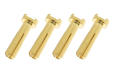 4mm goudstekker, man, 90 graden (4pcs)