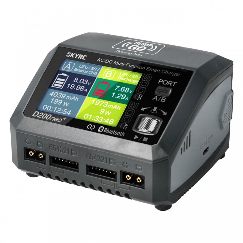 SkyRC D200+ Neo lader (LiFe, LiIon, LiPo, LiHV, NiMH, NiCd en PB)