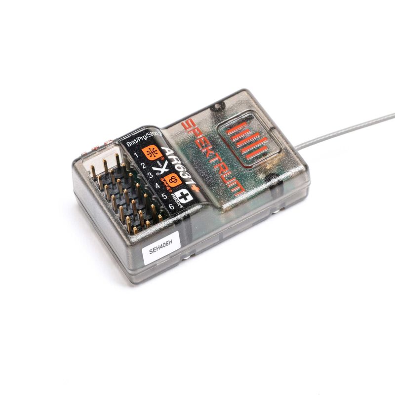 Spektrum AR631+ 6 kanaals ontvanger met AS3X & Safe